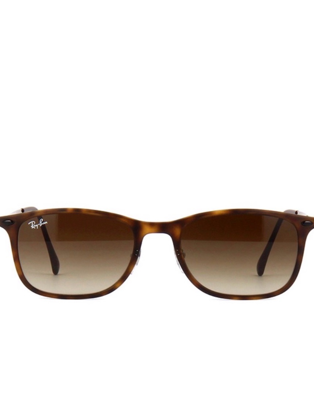 RARE New Wayfarer RAY-BAN Tech LightRay Havana Gunmetal Sunglasses RB4225 894/13